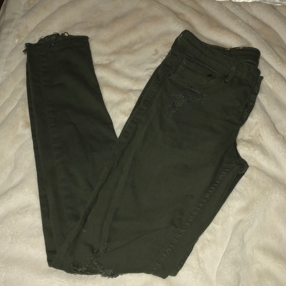 Olive green jeans
